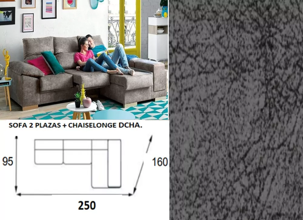 CHAISE LONGUE COM ARCO ABATIVEL DE 250 TEMPOS