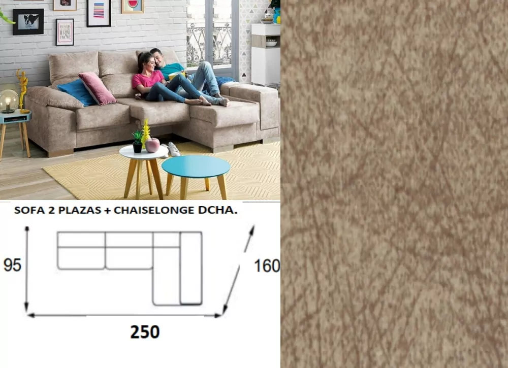 CHAISE LONGUE COM ARCO ABATIVEL DE 250 TEMPOS