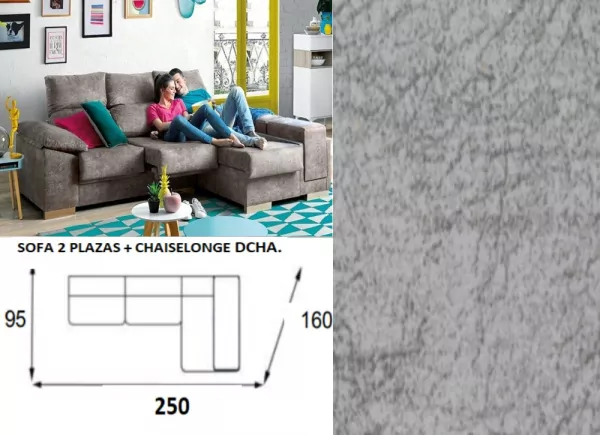 Chaise longue arcon abatible de 250 TEMPO Chaise longue arcon abatible de 250 TEMPO