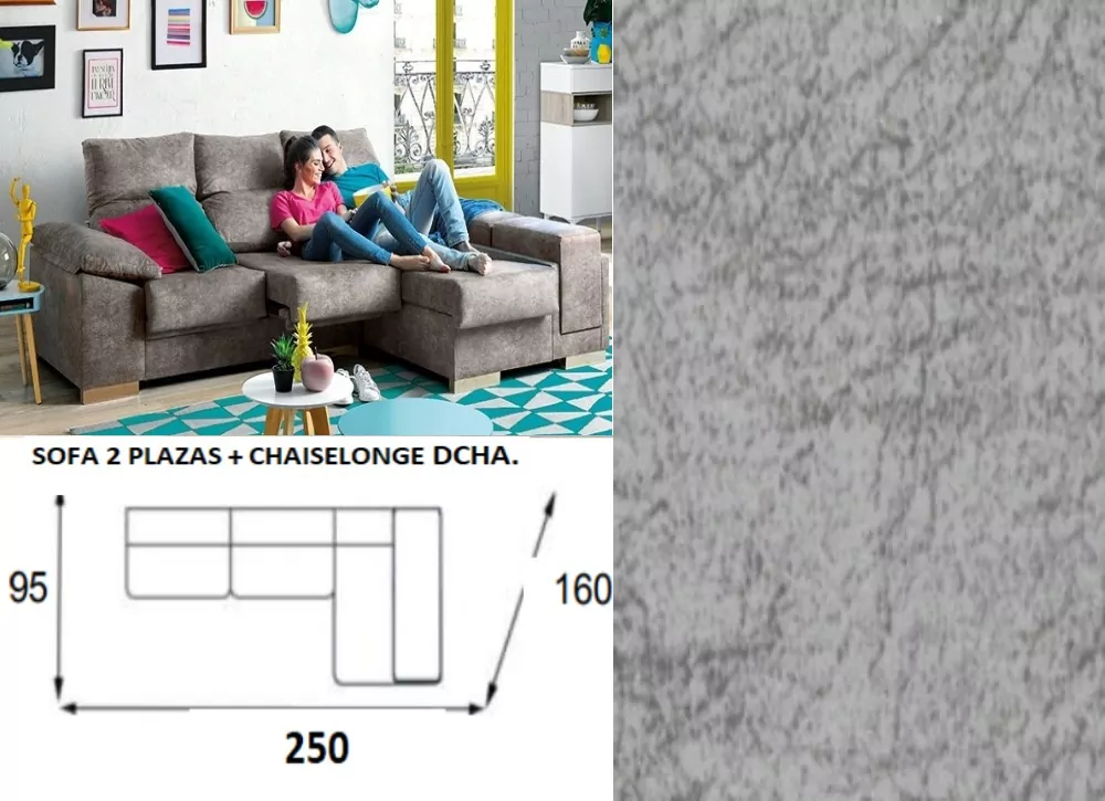 Chaise longue arcon abatible de 250 TEMPO Chaise longue arcon abatible de 250 TEMPO