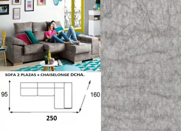 Chaise longue arcon abatible de 250 TEMPO