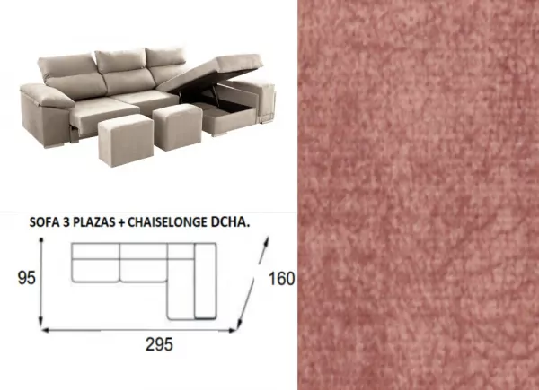 CHAISE LONGUE ARCON DOBRÁVEL 295 TEMPO