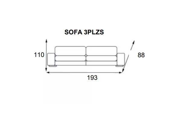 Sofa 3 plazas desenfundable NIÁGARA