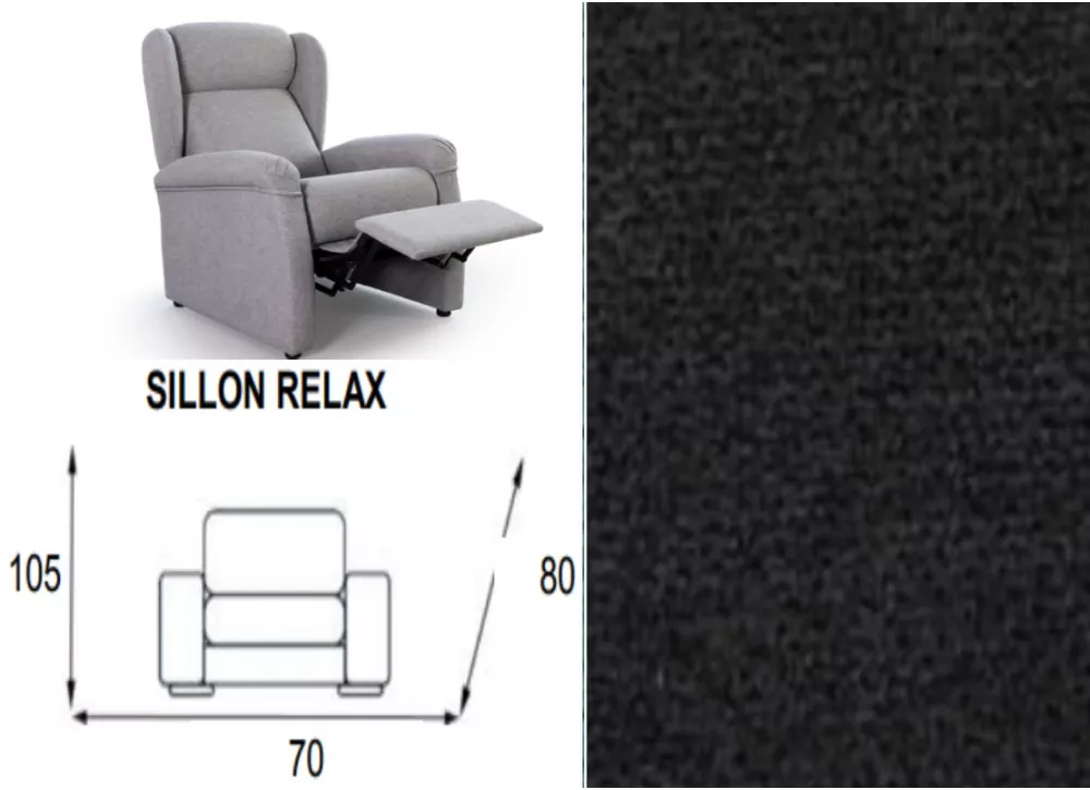 Sillon relax apertura manual ACAPULCO