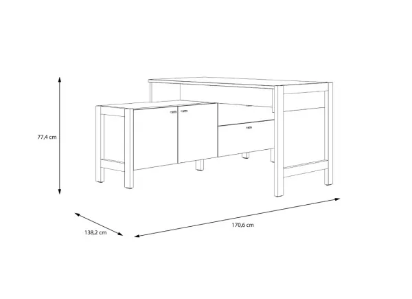 Escritorio con aparador ANNIKA Escritorio con aparador ANNIKA