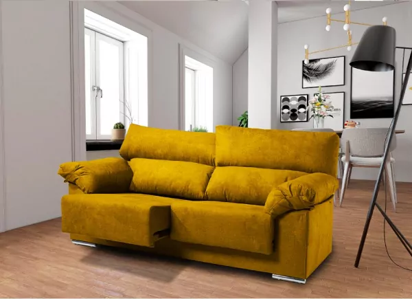 Sofá 2 plazas deslizante y reclinable LUGO