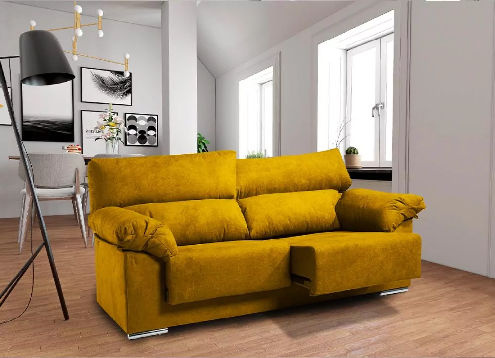 Sofá 2 plazas deslizante y reclinable LUGO