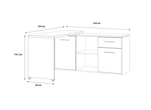 Mueble de tv-aparador-escritorio 3 en 1 ANN Mueble de tv-aparador-escritorio 3 en 1 ANN