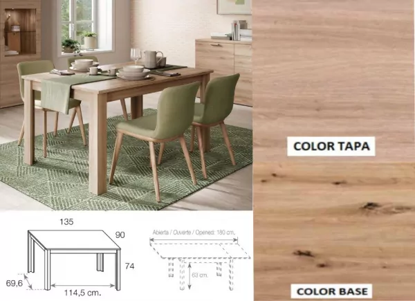 Mesa de jantar extensível lateral ATLANTIS Mesa de jantar extensível lateral ATLANTIS