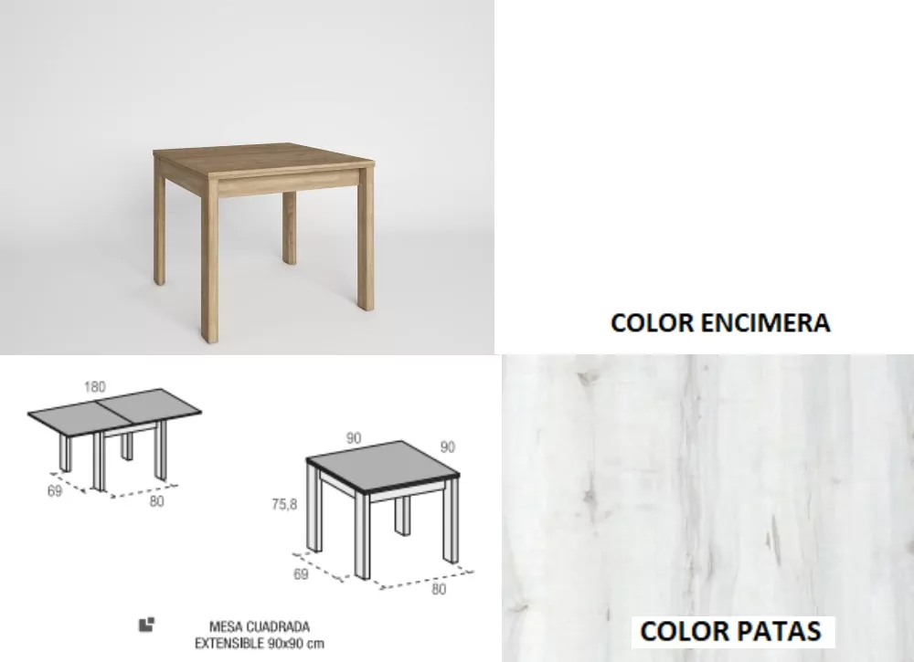 Mesa de comedor extensible libro ENGLAND Mesa de comedor extensible libro ENGLAND