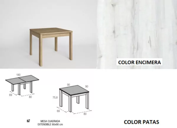 Mesa de comedor extensible libro ENGLAND Mesa de comedor extensible libro ENGLAND