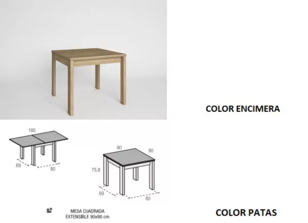 Mesa de comedor extensible libro ENGLAND Mesa de comedor extensible libro ENGLAND