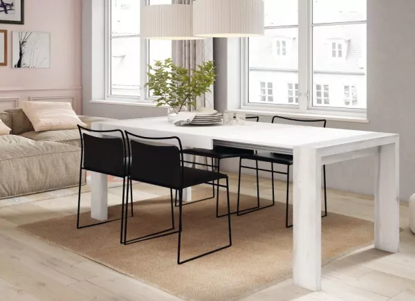 Mesa de jantar extensível com pé deslizante ENGLAND Mesa de jantar extensível com pé deslizante ENGLAND