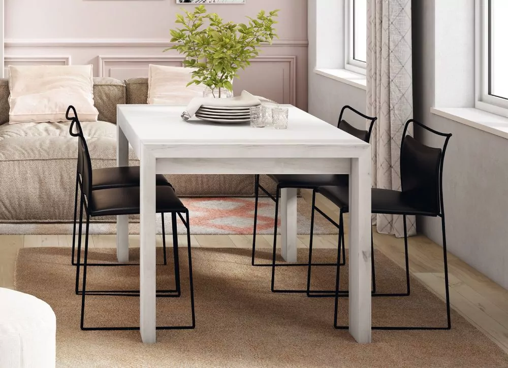 Mesa de jantar extensível com pé deslizante ENGLAND Mesa de jantar extensível com pé deslizante ENGLAND