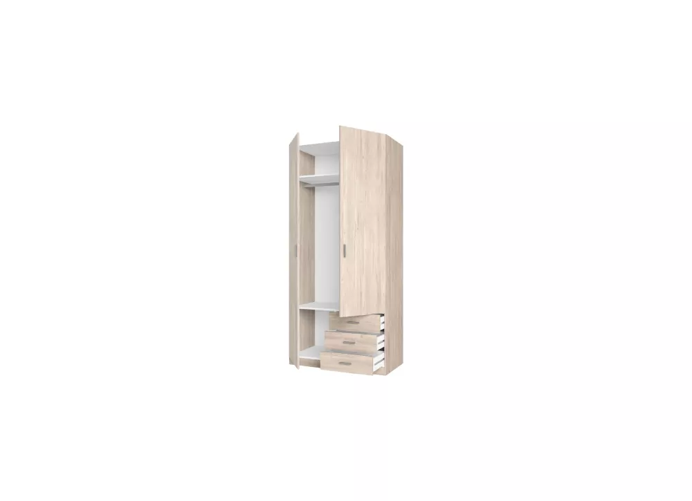 ARMÁRIO TREVI 2 PORTAS E 3 GAVETAS