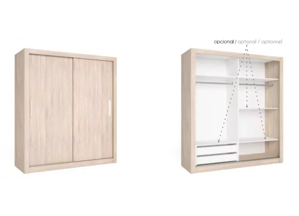 Armário com portas de correr molduradas GRECIA