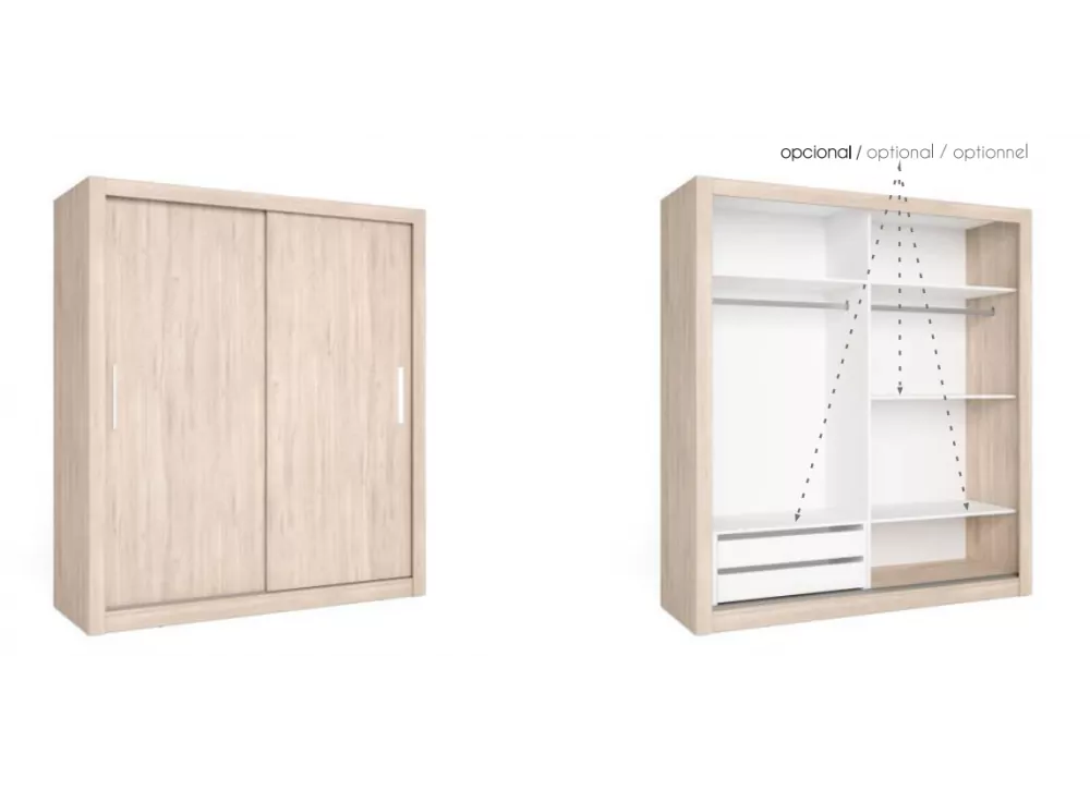 Armário com portas de correr molduradas GRECIA
