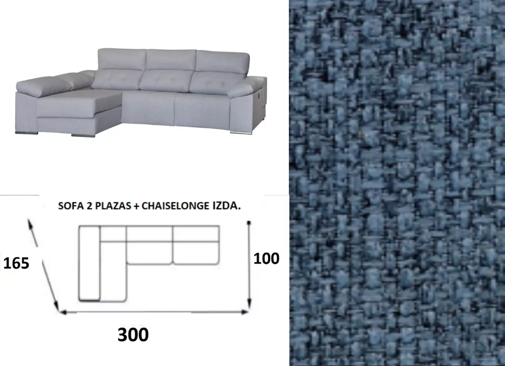 Sofá chaise longue relax electrico MAX Sofá chaise longue relax electrico MAX