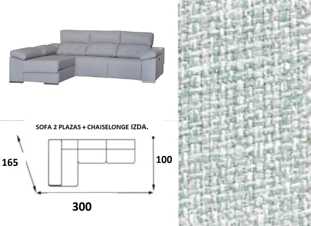 Sofá chaise longue relax electrico MAX