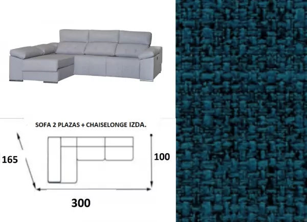 Sofá chaise longue relax electrico MAX Sofá chaise longue relax electrico MAX