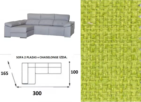 Sofá chaise longue relax electrico MAX Sofá chaise longue relax electrico MAX