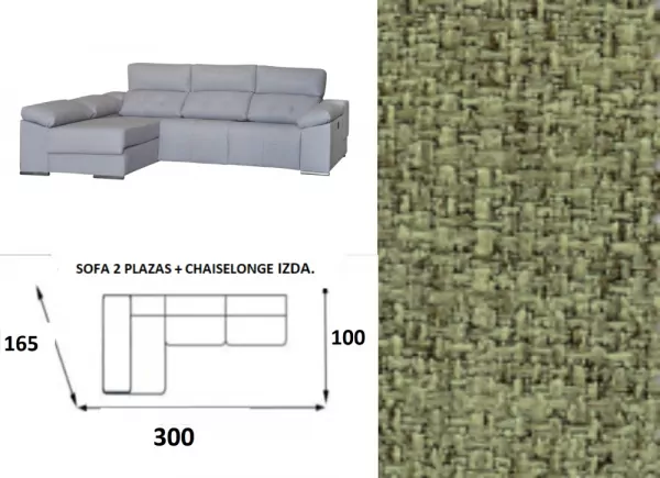 Sofá chaise longue relax electrico MAX