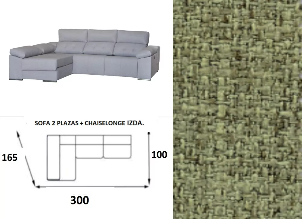 Sofá chaise longue relax electrico MAX