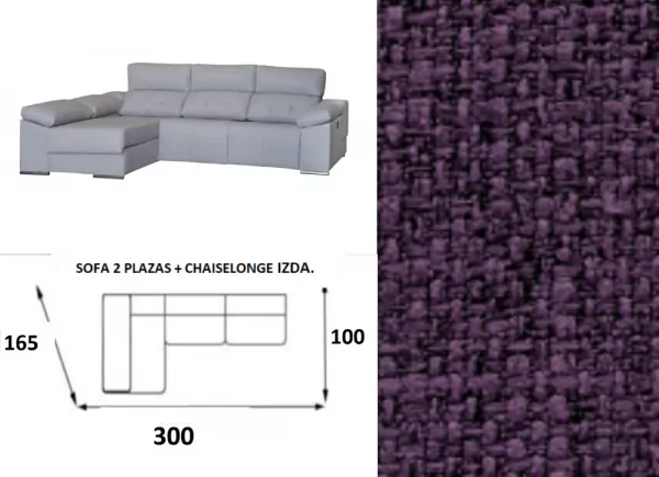 SOFÁ CHAMADA LONGUE RELAX ELECTRICO MAX