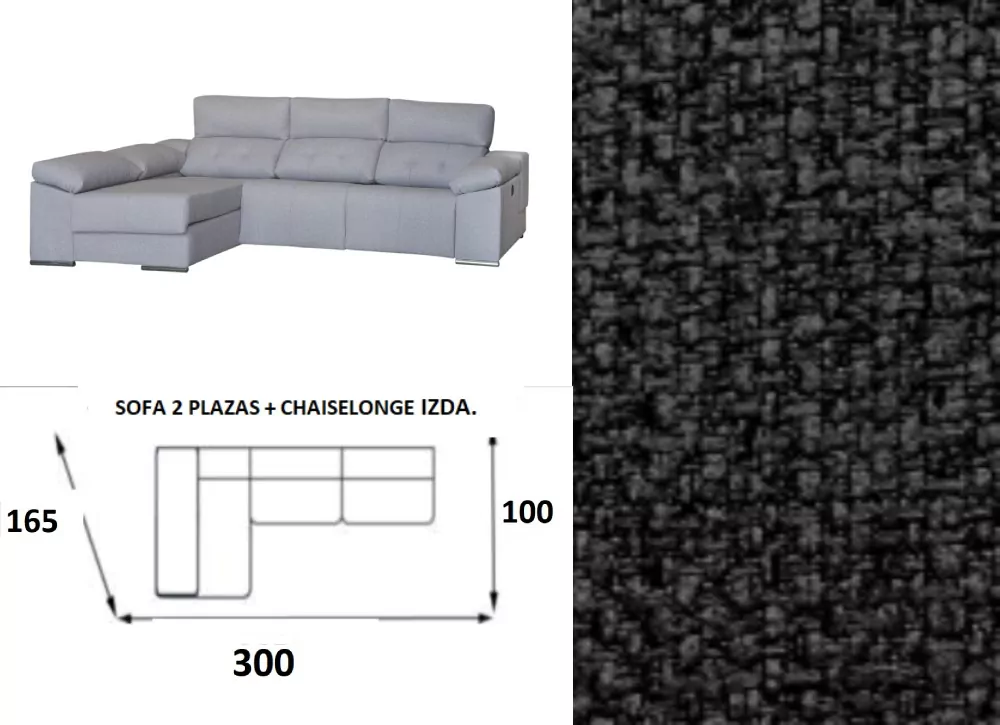 Sofá chaise longue relax electrico MAX Sofá chaise longue relax electrico MAX