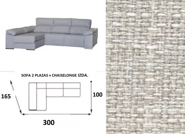 Sofá chaise longue relax electrico MAX