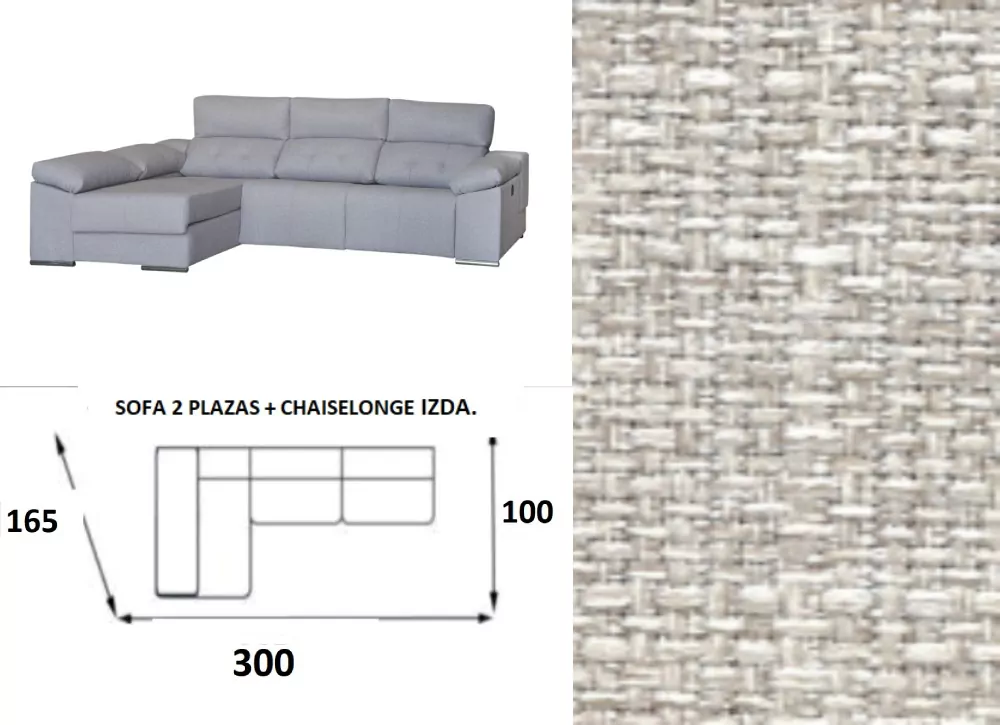 Sofá chaise longue relax electrico MAX