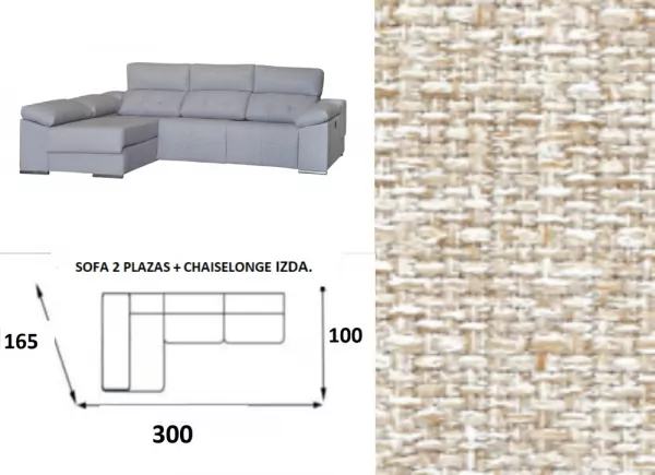 Sofá chaise longue relax electrico MAX Sofá chaise longue relax electrico MAX