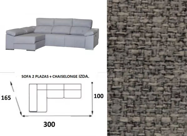 Sofá chaise longue relax electrico MAX