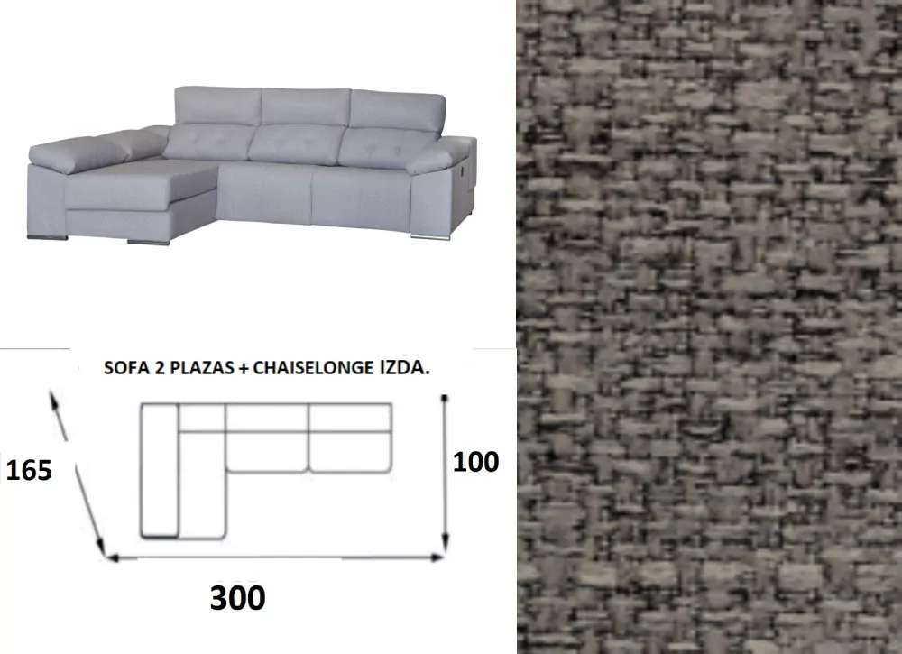 Sofá chaise longue relax electrico MAX