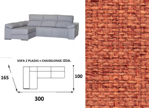 Sofá chaise longue relax electrico MAX Sofá chaise longue relax electrico MAX