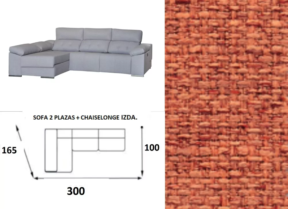 Sofá chaise longue relax electrico MAX Sofá chaise longue relax electrico MAX