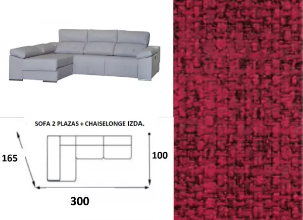 Sofá chaise longue relax electrico MAX