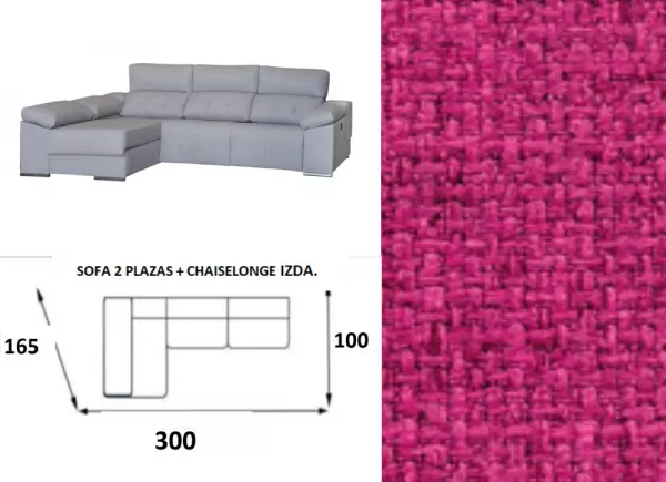 Sofá chaise longue relax electrico MAX Sofá chaise longue relax electrico MAX