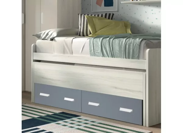 Cama escondida compacta e 2 gavetas Corban Maxi
