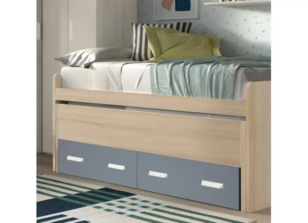 Cama escondida compacta e 2 gavetas Corban Maxi