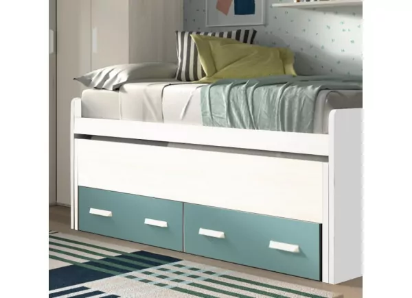 Cama escondida compacta e 2 gavetas Corban Maxi