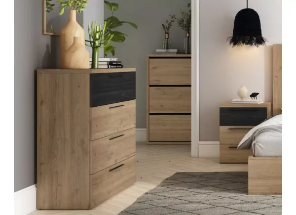 Cómodas FLORIDA 2 com 3 ou 4 gavetas, sem pés