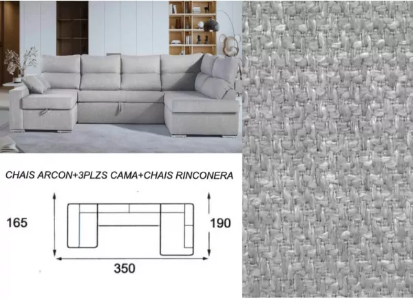 Sofá cama doble chaise longue CALIFORNIA Sofá cama doble chaise longue CALIFORNIA