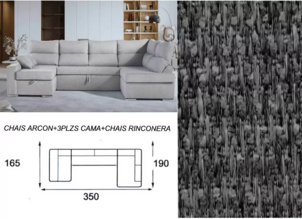 Sofá cama doble chaise longue CALIFORNIA Sofá cama doble chaise longue CALIFORNIA