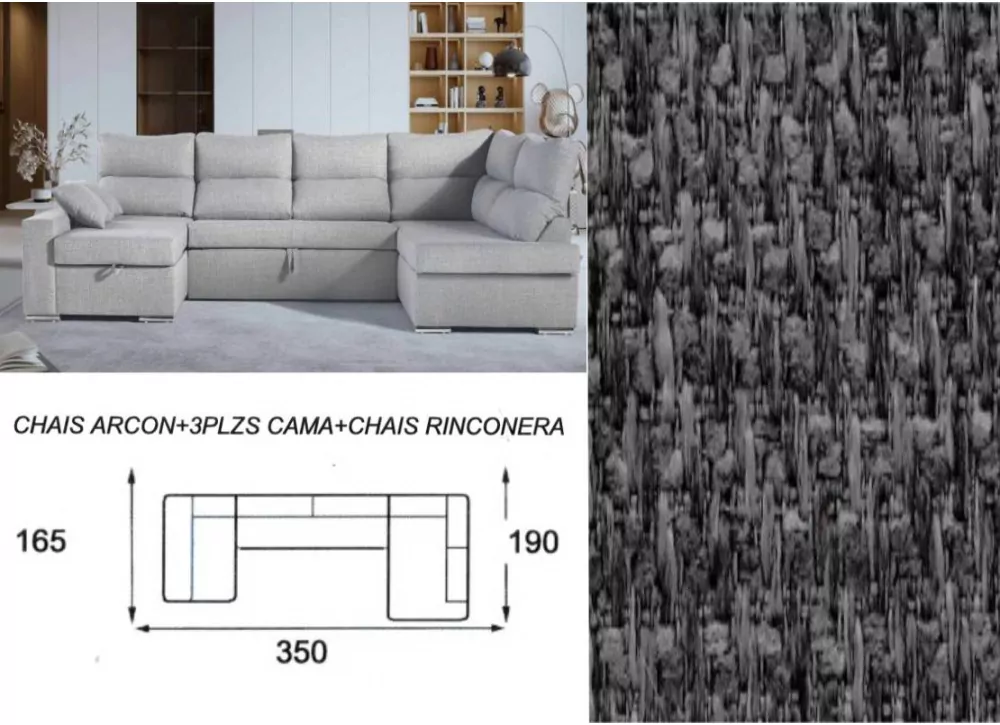 Sofá cama doble chaise longue CALIFORNIA Sofá cama doble chaise longue CALIFORNIA
