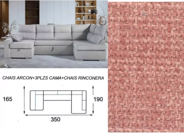Sofá cama doble chaise longue CALIFORNIA Sofá cama doble chaise longue CALIFORNIA