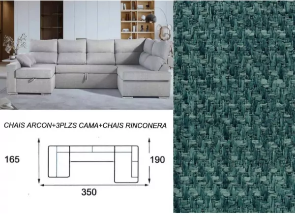 Sofá cama doble chaise longue CALIFORNIA Sofá cama doble chaise longue CALIFORNIA
