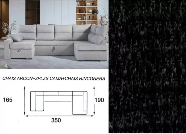Sofá cama doble chaise longue CALIFORNIA Sofá cama doble chaise longue CALIFORNIA