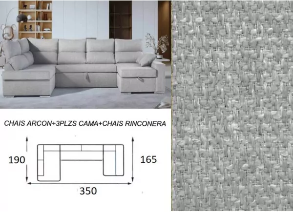 Sofá cama doble chaise longue CALIFORNIA Sofá cama doble chaise longue CALIFORNIA
