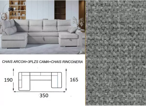 Sofá cama doble chaise longue CALIFORNIA Sofá cama doble chaise longue CALIFORNIA